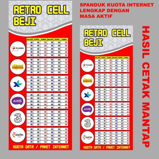 Spanduk / Banner / Backdrop Konter Pulsa 60 X 160