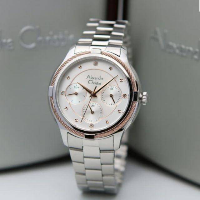 Jam Tangan Wanita Alexandre Christie AC2844 Silver Original