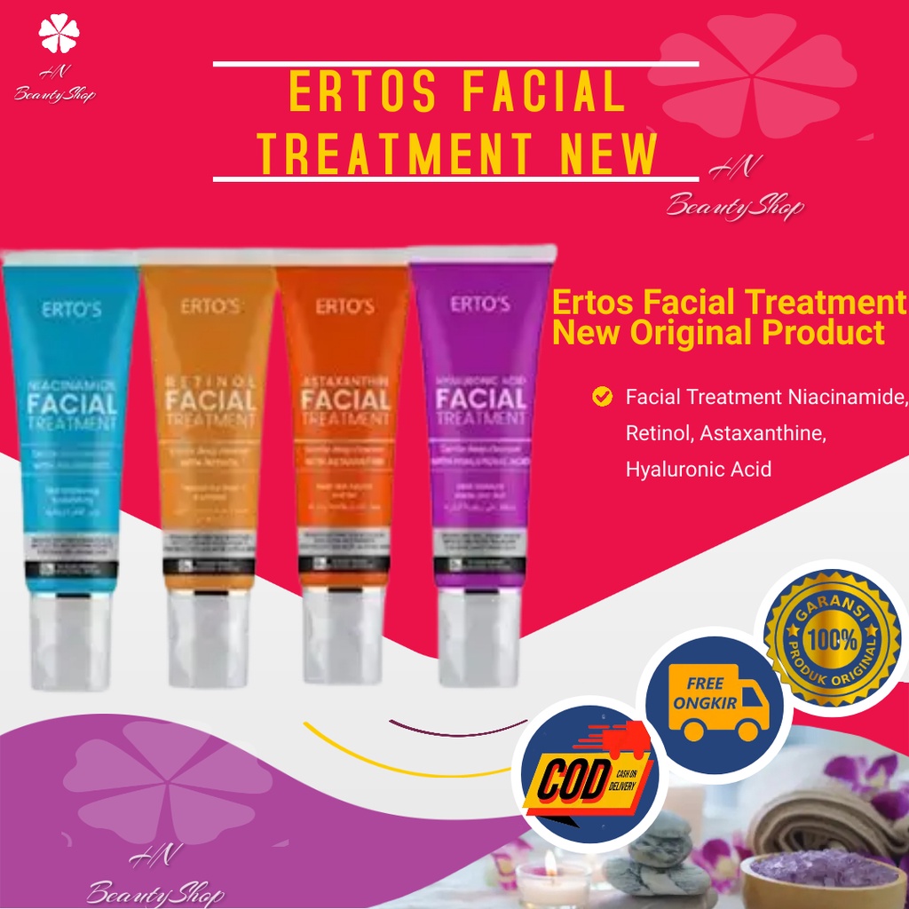 Ertos Facial Treatment New Series ERTOS FACIAL TREATMENT NIACINAMIDE/ RETINOL/ ASTAXANTHINE/ HYALURO