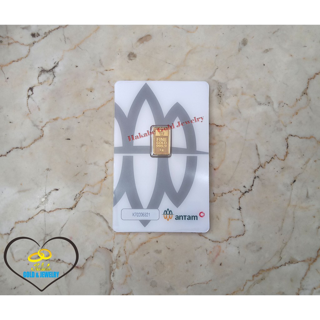 Emas Batangan ANTAM Logam Mulia 24K Gold Bar Gold Fine Gold 1 Gram