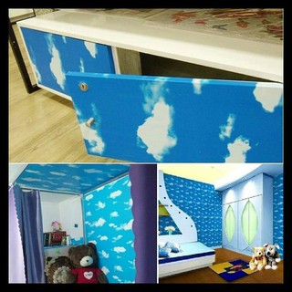 Promotermurah Wallpaper Stiker Dinding Awan  Biru Gh001 