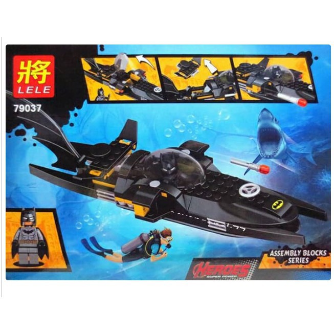 Bricks Blocks Batman Submarine Heroes Gathering / Kapal Selam