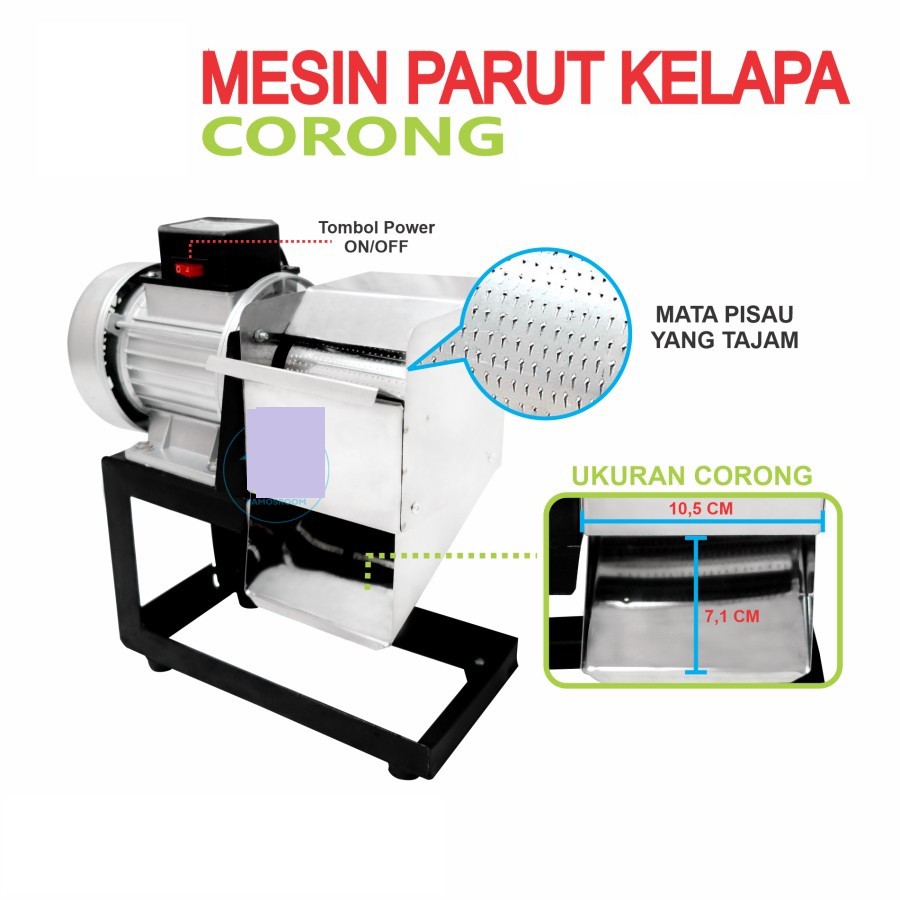 Mesin Parut Kelapa MATSUNAGA Dengan Corong Food Grade Listrik 200 Watt