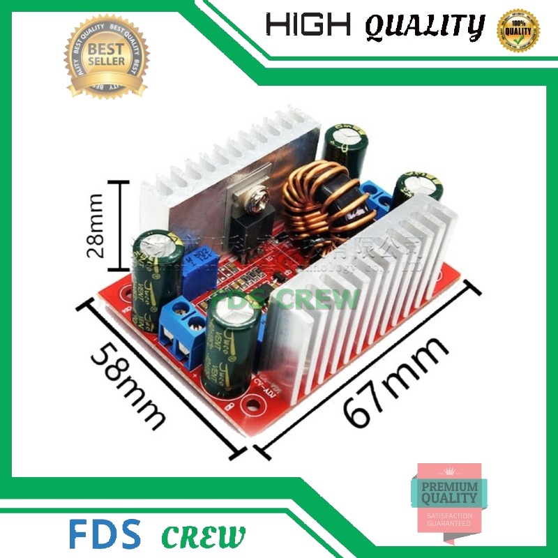 Elektronik Modul Step Up DC 5V To 12V 400 WATT 15 Ampere  Boost DC Adjustable