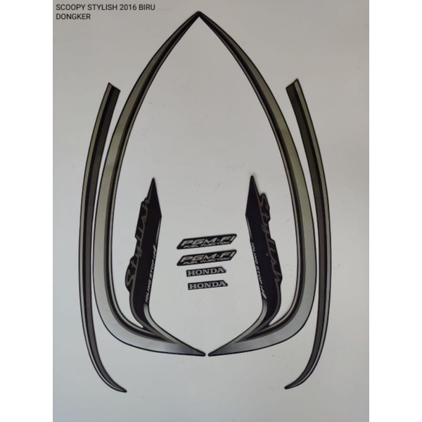 STRIPING SCOOPY STAYLISH 2016 BIRU DRAK