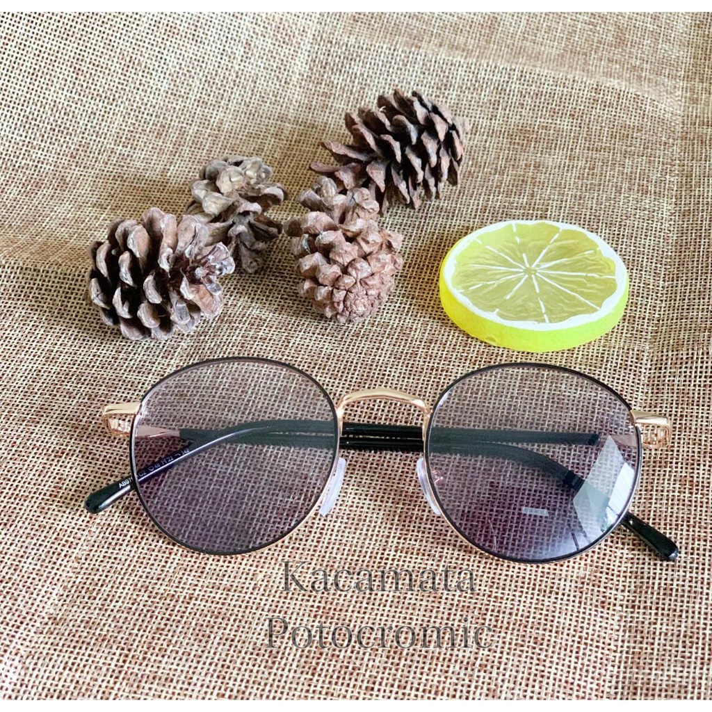 KACAMATA FRAME TITANIUM TERBARU KOREAN | PHOTOCROMIC | ANTIRADIASI | UNISEX WANITA PRIA MINUS VINTAG