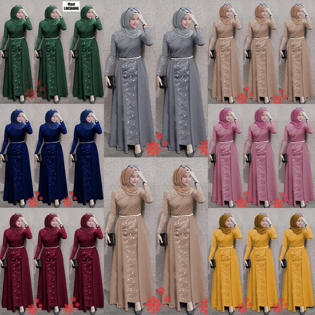 MAXI LAKSHANA BRUKAT FIT M ~ L / ADA SIZE ANAK / MX LAKSHANA