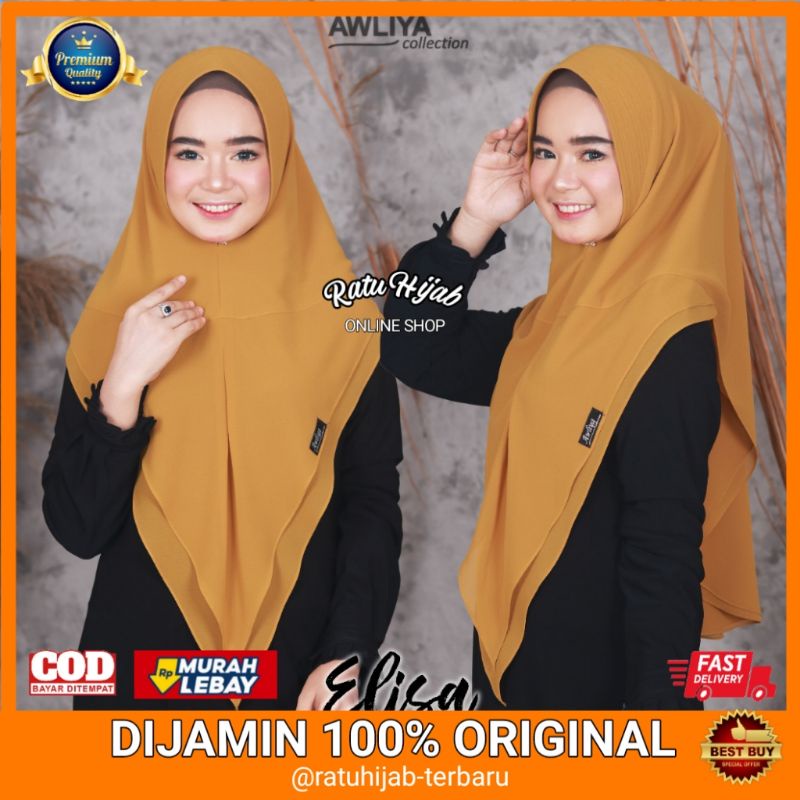 KHIMAR ELISA ORI AWLIYA COLLECTION ALIYAR /AWLIYA HIJAB  TERBARU TERLARIS