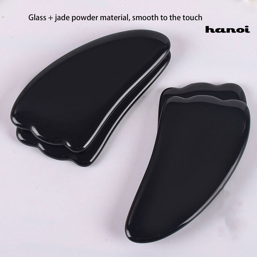 HQTM_Guasha Tool Heart-Shaped Prevent Wrinkle Black Black Wrinkle Reducing Guasha Stone for Unisex