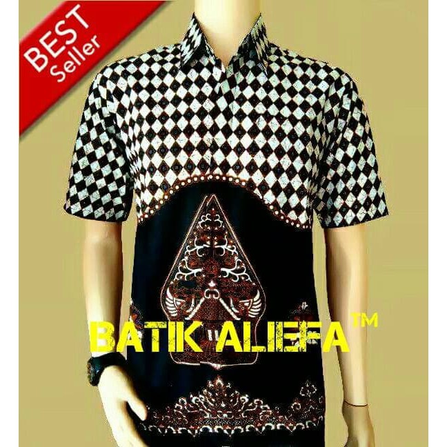Kemeja Hem Baju Batik Pria Catur Wayang Kulit New Fashion Pekalongan