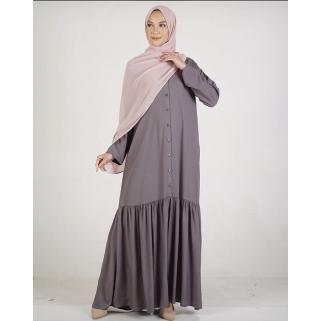 BAJU GAMIS KATUN RAYON POLOS ELZATTA | GAMIS KAZIRA