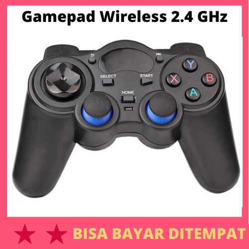Gamepad Wireless 2.4 GHz untuk Smart TV Box / Gamepad Stik Stick Joystick Single Tunggal Bermain Mai