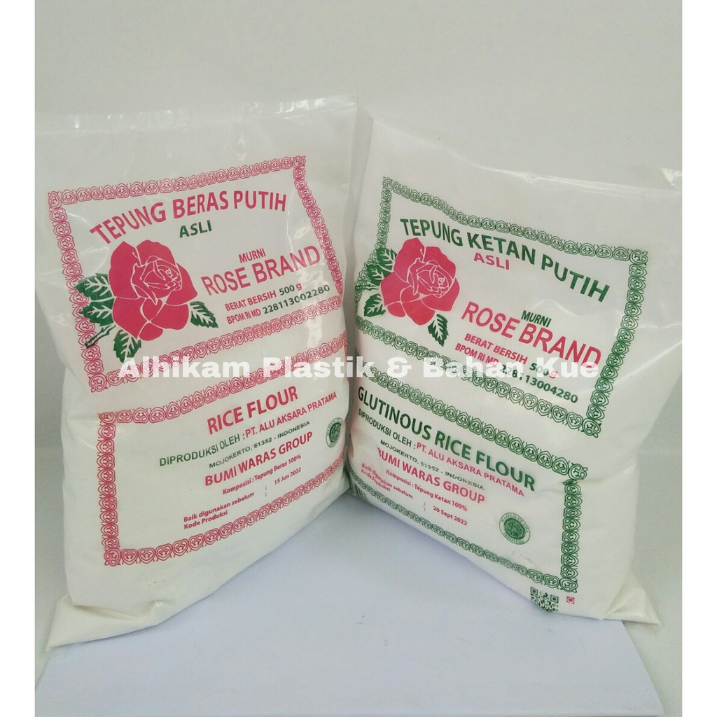 

Tepung Beras Rose brand / Tepung Ketan Rose Brand 500gr