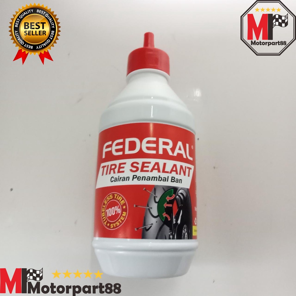 CAIRAN TAMBAL BAN TUBELESS TUBLES TIRE SEALANT ANTI BOCOR 350ML FEDERAL