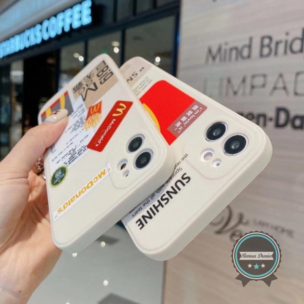 SS087 Casing McDonald's Straight Cube Soft Case vivo Y15S Y01 Y12 Y15 Y17 Y20 Y20S Y12S Y21 Y21S Y33S Y30 Y50 Y30I Y51 2020 BD2496-2