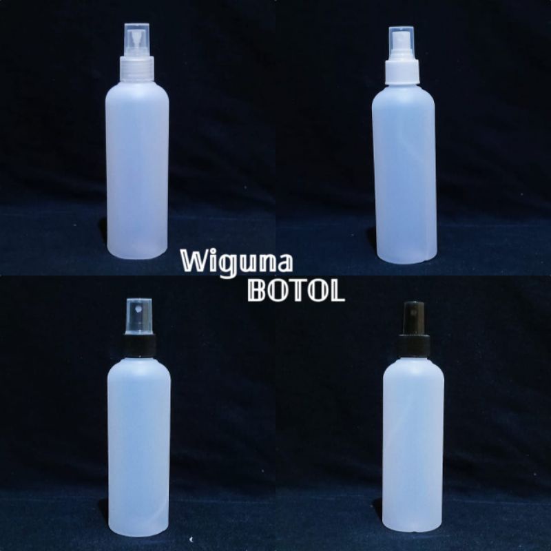 Botol Spray 250ml HDPE / Botol HDPE 250ml Natural Tutup Spray Varian / Botol Semprot 250ml HDPE