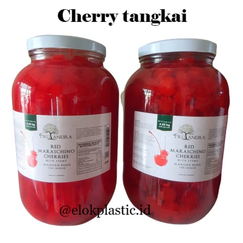 

Frutaneira Cherry Merah / Ceri Tangkai - Red Maraschino Cherries with Stems