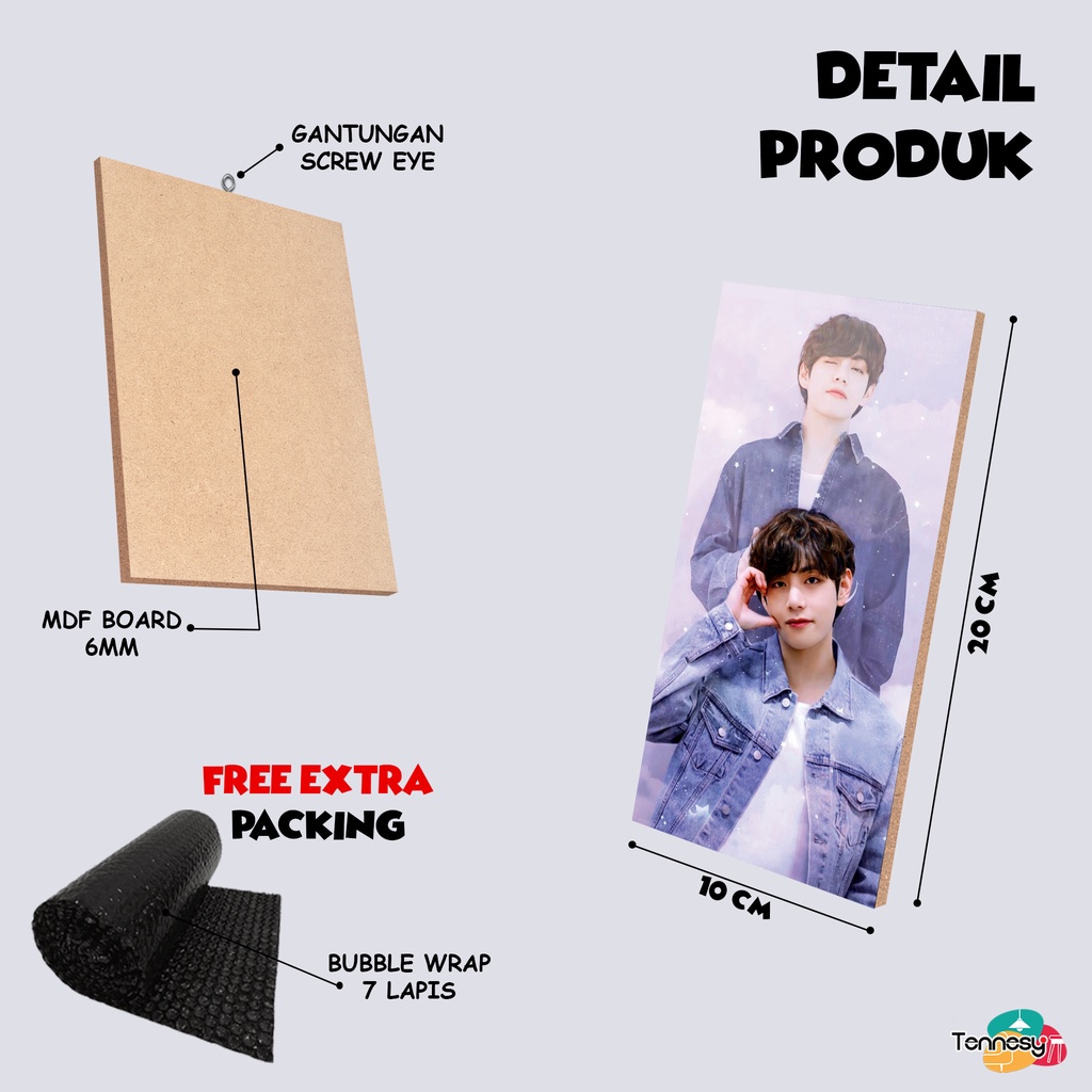 HIASAN DINDING WALL DECOR BTS NEW KPOP KOREA 10x20CM PAJANGAN KAYU POSTER DEKORASI DINDING KAMAR RUMAH