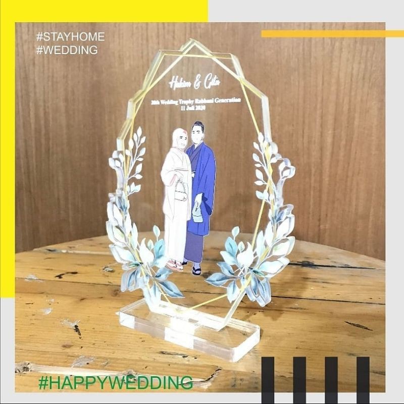 Plakat Wedding Akrilik Sehari Jadi