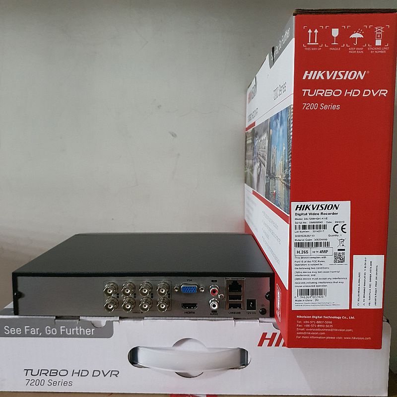 DVR HIKVISION 8 Channel / 8CH DS-7208HQHI-K1/E 1080p 2MP Bonus Hadiah