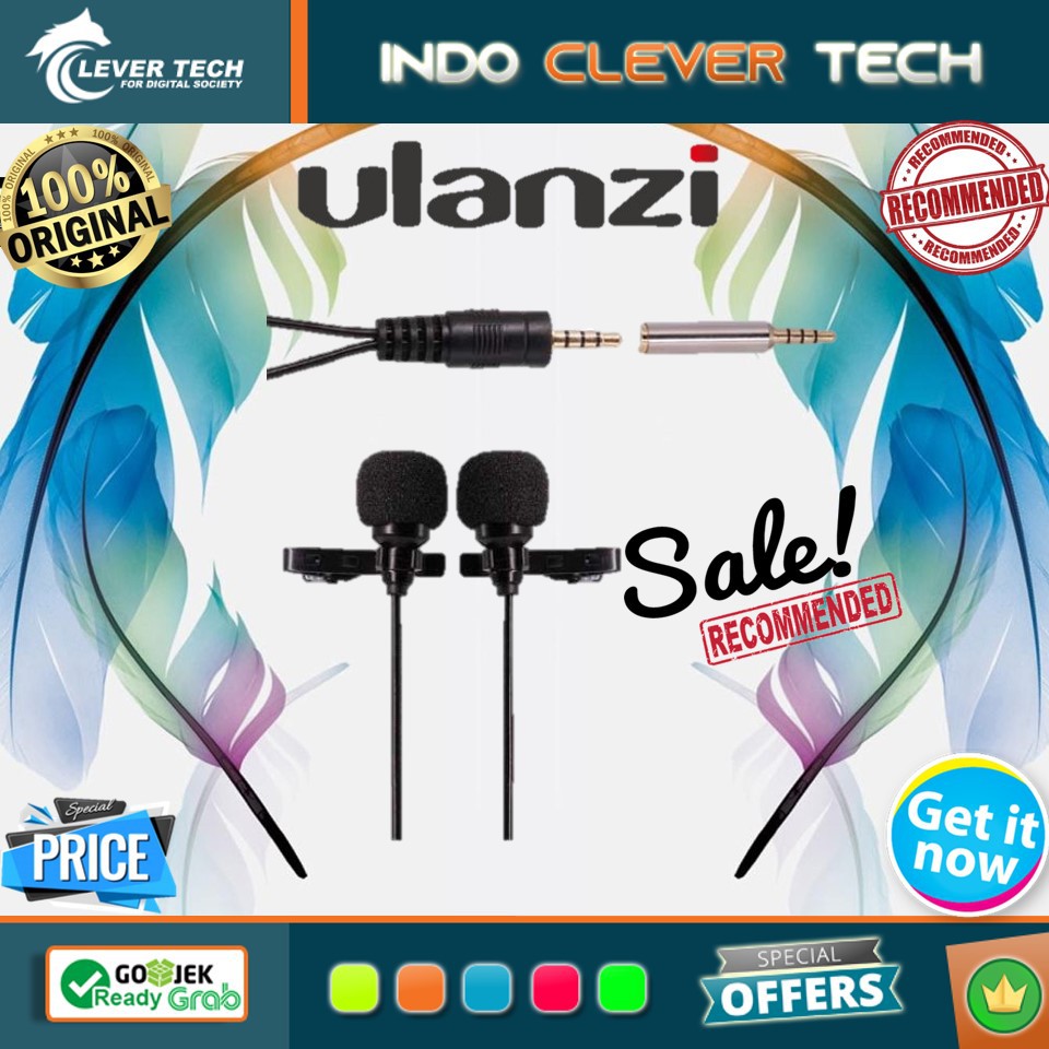 Ulanzi Arimic Hands Free Dual-Head Lavalier Microphone 6m
