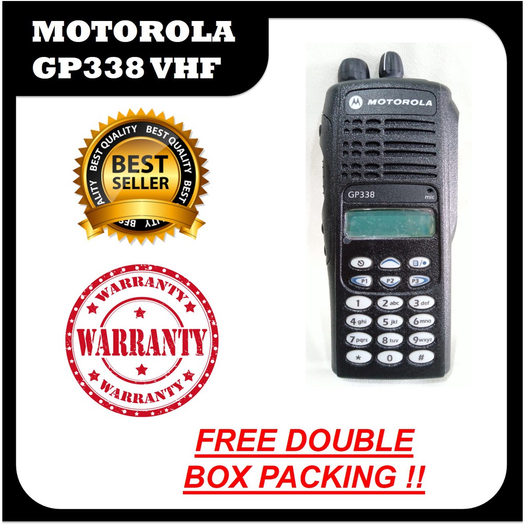 HT Motorola GP 338 VHF, Radio Komunikasi Handy Talky MOTO GP338 baru, Garansi 1 tahun servis