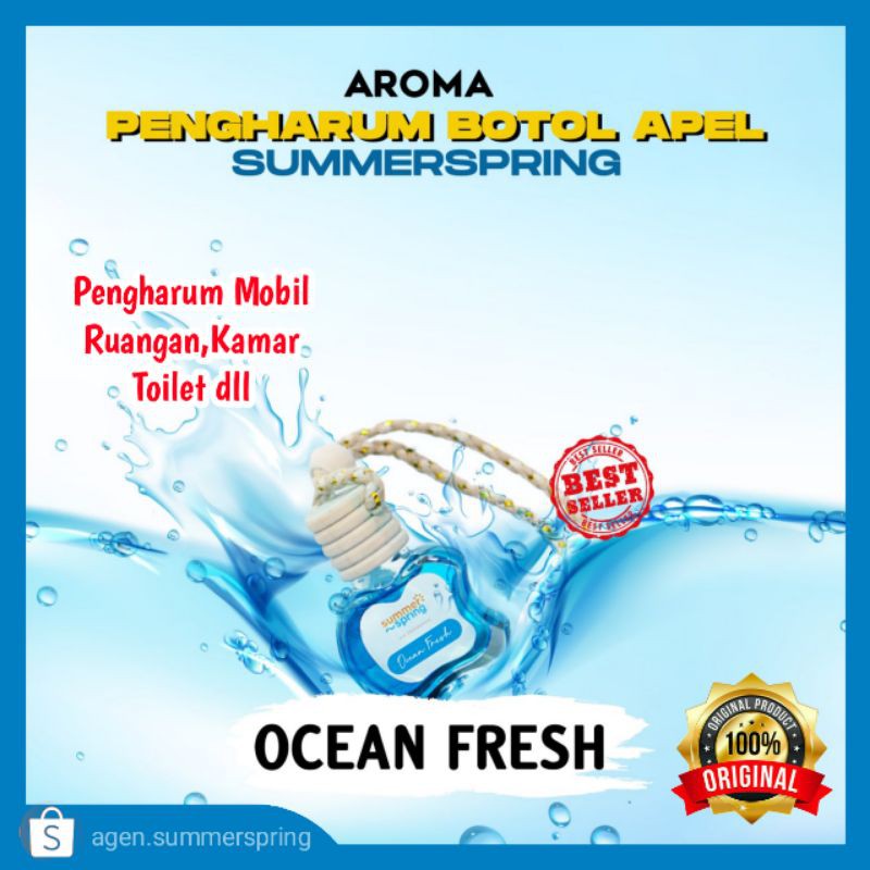 Pengharum Mobil Gantung Summer Spring 10ml Ocean fresh