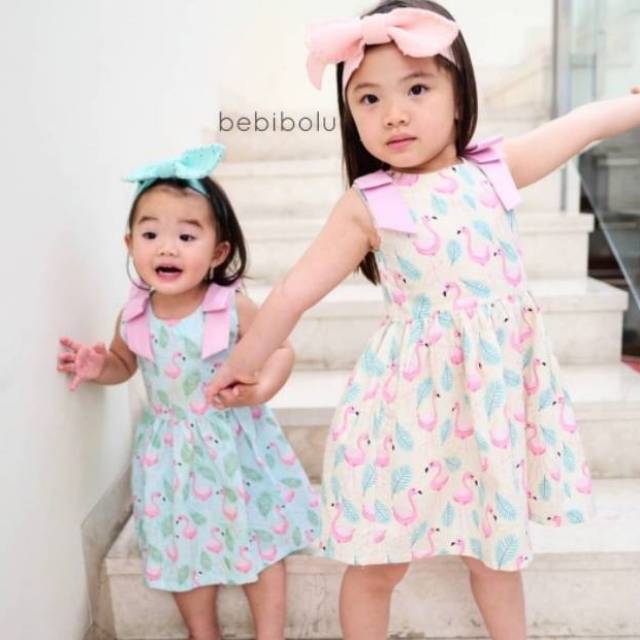 Bebibolu | Flamingo Dress Green