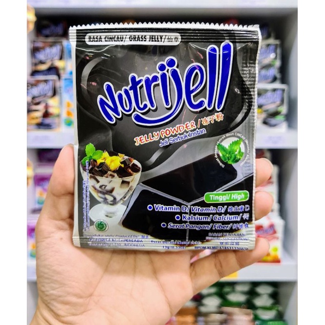 

NUTRIJELL JELLY POWDER CINCAU 15GR JELI SERBUK INSTAN