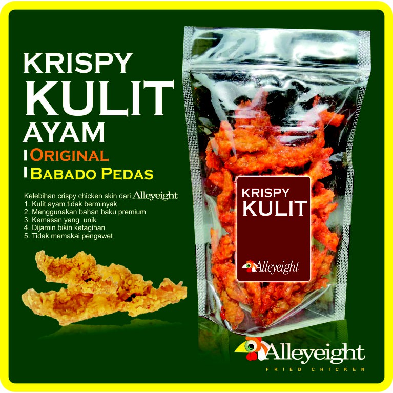 

Kripik Kulit Ayam Crispy Gurih 500grm Camilan Zamanow