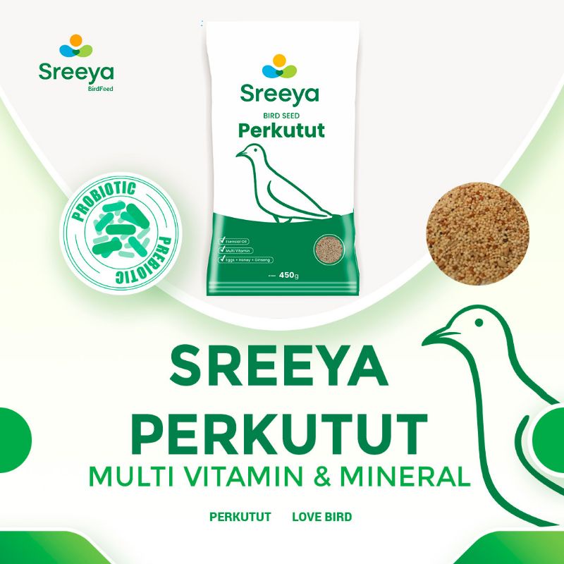Pakan Burung Perkutut & Love Bird/Pakan Sreeya 250g & 450g