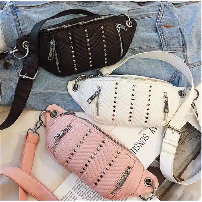 Waist Bag Wanita Model Kekinian 2020/ Tas Pinggang Kece Wanita WB01 IMPORT