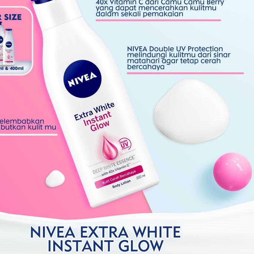 NIVEA Body Care Body Lotion + Body Serum Extra White Instant Glow