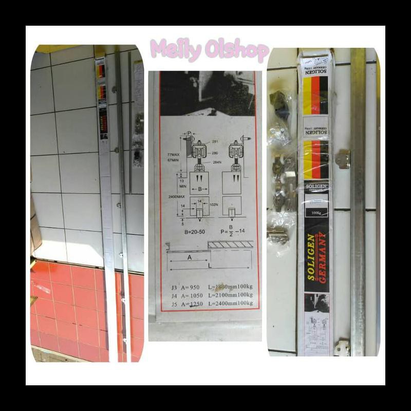 PROMO REL PINTU GESER SOLIGEN J5 (2,4M)/ REL SLEDING/ REL PINTU SLIDING DEKORASI MURAH MERIAH AL7