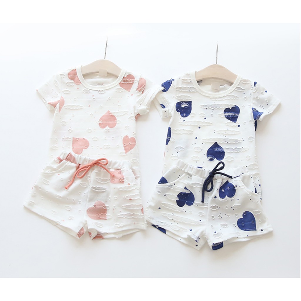 babyfit RKA LOVE SHADE baju setelan celana  pendek  oblong 