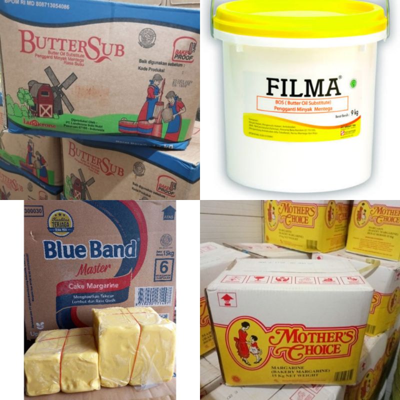 Rum rhoom butter oil substitute mentega kuning BOS bakery proof Filma buttersub milky 250 gram 1/4 kg