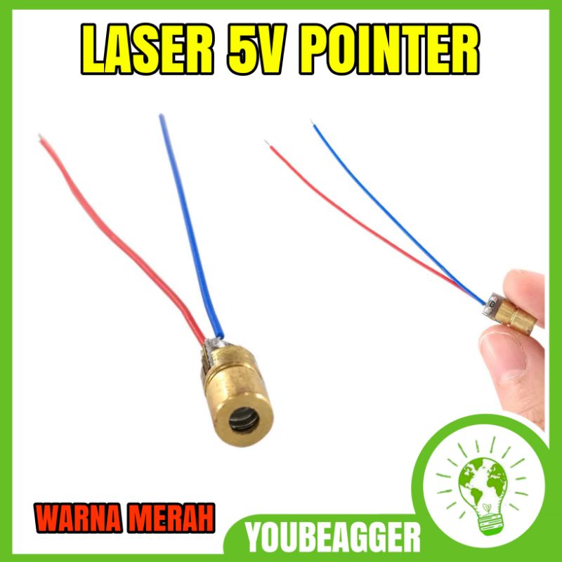 Laser 5V Sinar Dioda 6mm Pointer Merah Dot