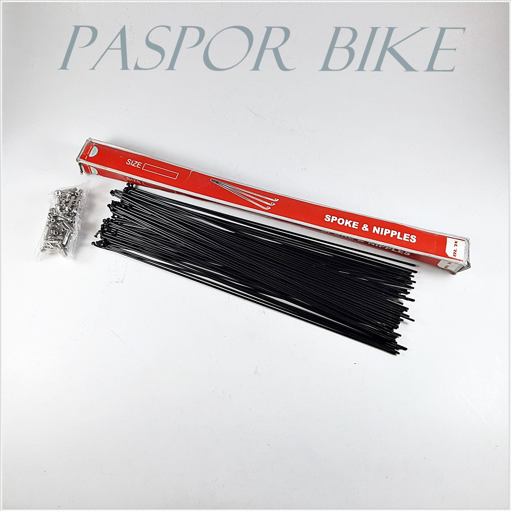 Jari Jari Sepeda Spoke Ruji Stainless XLR8 Untuk Velg 26 Hitam