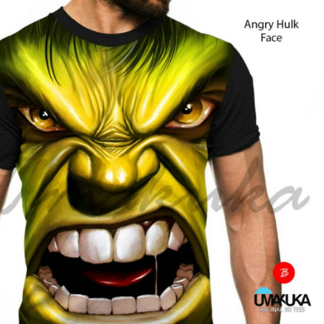 Kaos 3D angry hulk face