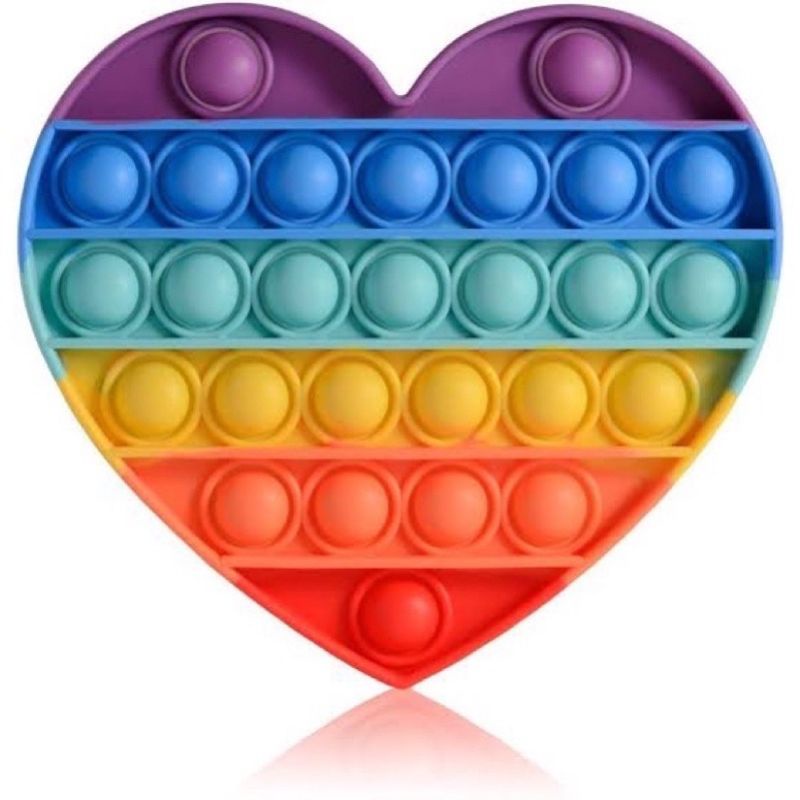 Maninan POP IT Murah Rainbow fidget Push Pop Its Fidget toy Push bubble Kids-Love