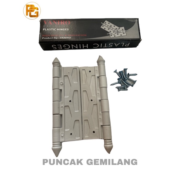 Engsel Pintu Plastik / Engsel Jendela Plastik / Engsel Pintu Vaniro / Engsel Putih / Engsel Pintu Wc