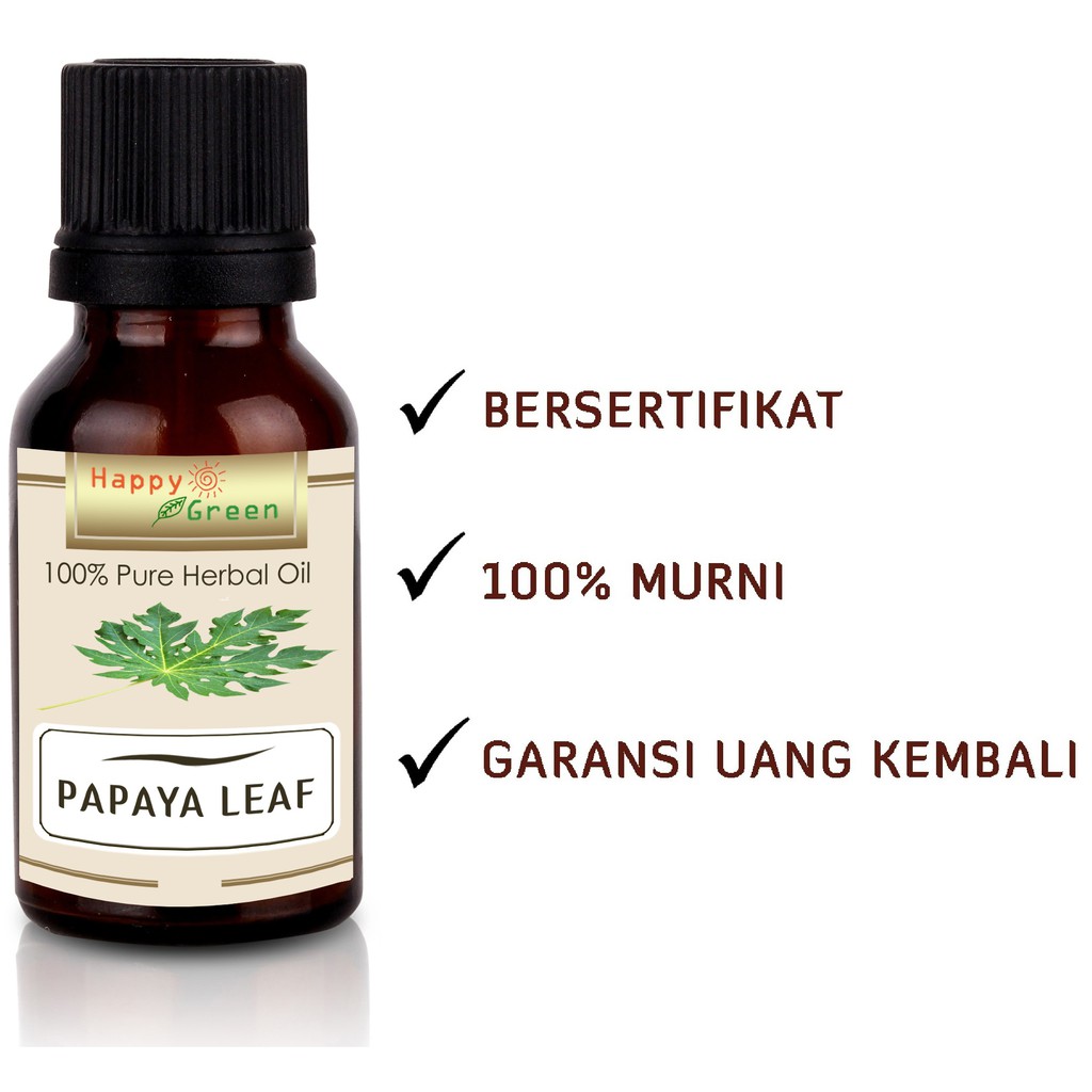 Happy Green Papaya Leaf Herbal Oil - Minyak Herbal Daun Pepaya Natural