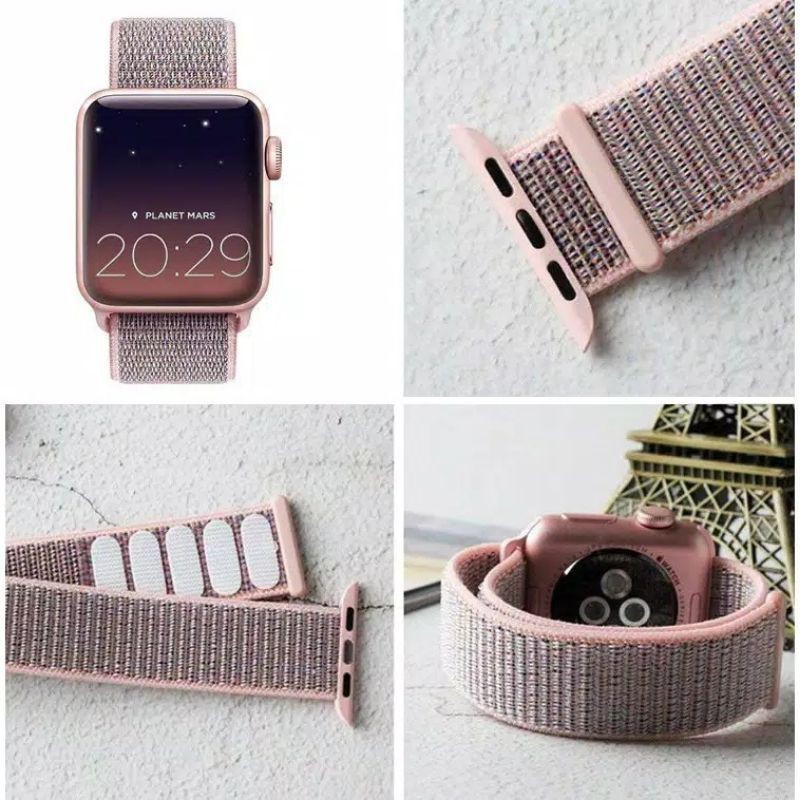 Nylon Strap for iWatch Series 7 6 SE 5 4 3 2 44 mm 40mm 42mm 38mm Watchband Sport Loop Watch Band