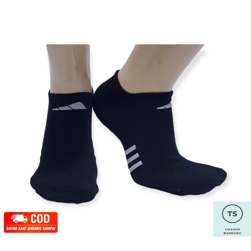 1 Lusin Kaos Kaki Olahraga Pendek (A-D1) || Kaos Kaki Sport Ankle Pria dan Wanita