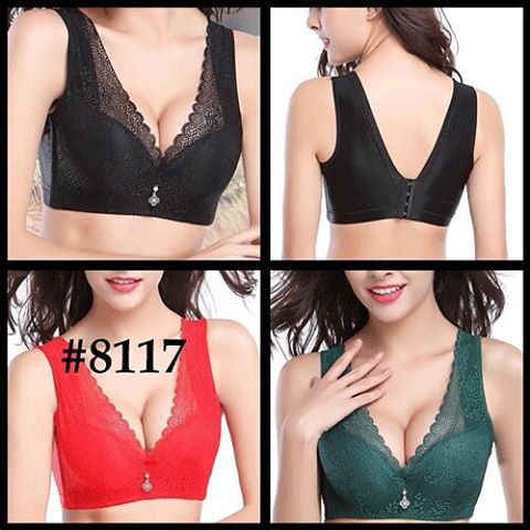 TALLY 8117 Bh Penekan lemak brokat kait 4 kawat- Bra Jumbo CUP D