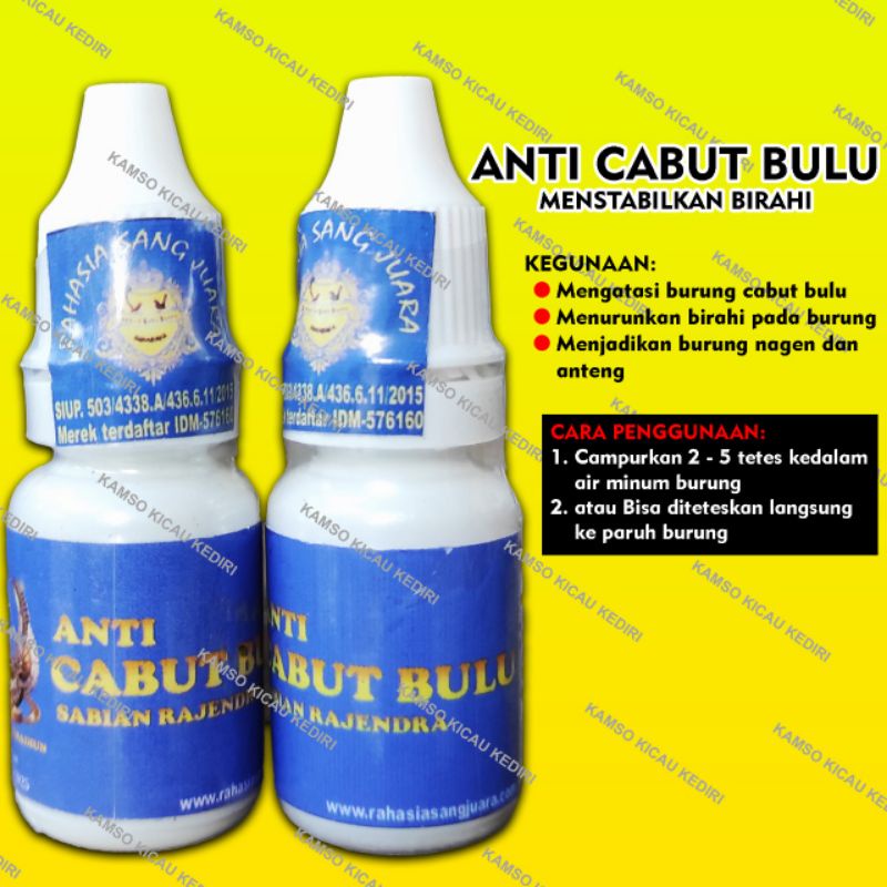 RSJ ANTI CABUT BULU Rsj Rahasia sang juara anti cabut bulu burung obat penurun birahi burung mengata