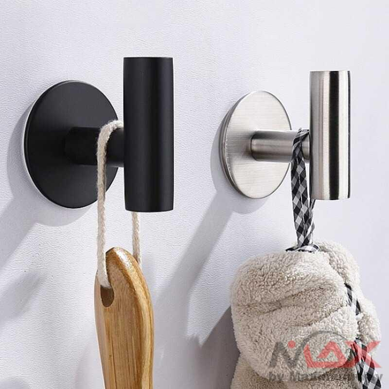 VISCOSE Gantungan Dinding kamar mandi besi anti karat gantungan peralatan mandi handuk sikat badan spon foam Hook Hanger Stainless Steel 1 PCS Kait Tunggal Baja Tahan Karat untuk Meninju Kait Logam Inovatif Tidak Berkarat Tahan Lama untuk Menggantung Kain