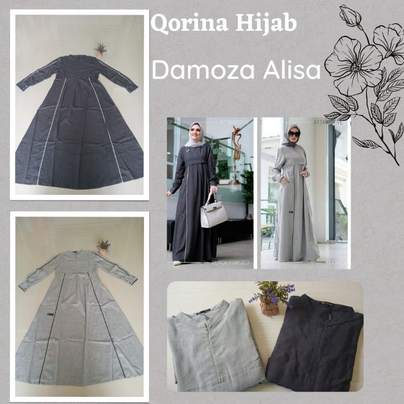 Gamis mutif terbaru / damoza Alissa / gamis dewasa / gamis katun