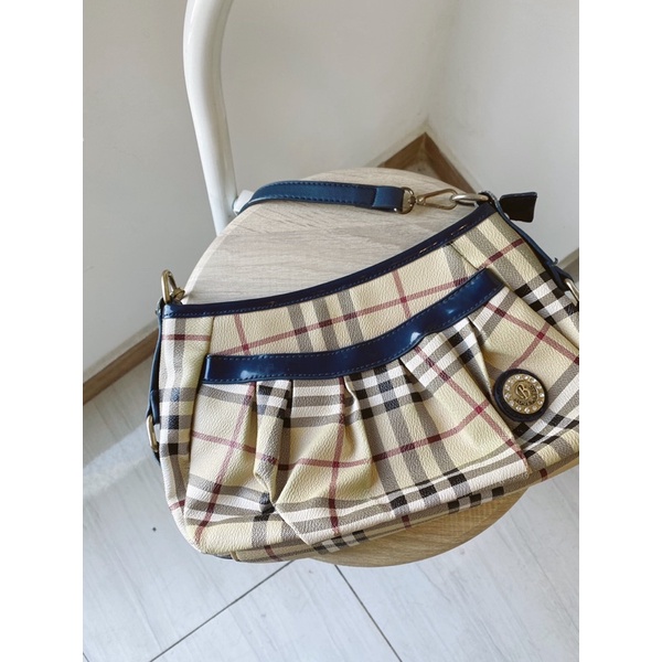 Ala burberry brbry no logo brand pochette vintage shoulder bag tas ketek