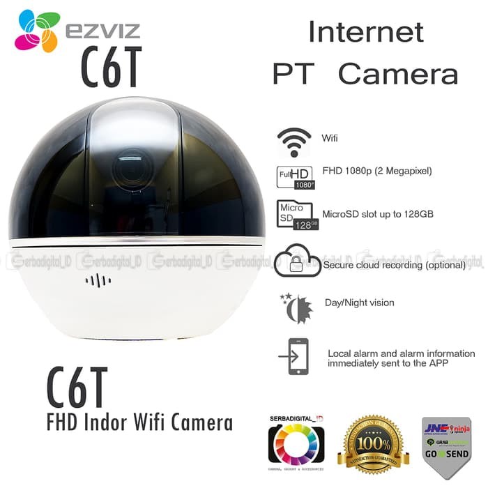 EZVIZ Paket IP Camera CCTV Wireless 360 +Slote MMC Aplikasi Hikvision